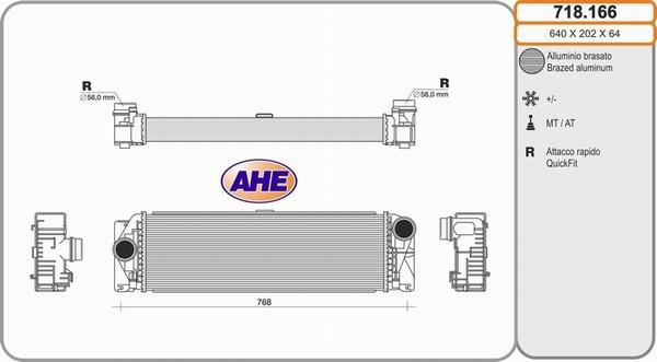 AHE 718.166 - Intercooler autozon.pro