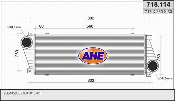 AHE 718.114 - Intercooler autozon.pro