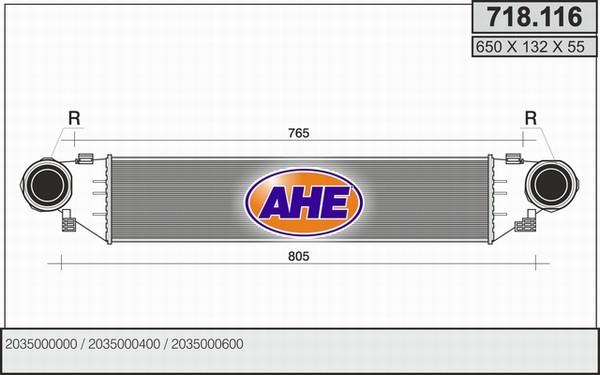 AHE 718.116 - Intercooler autozon.pro