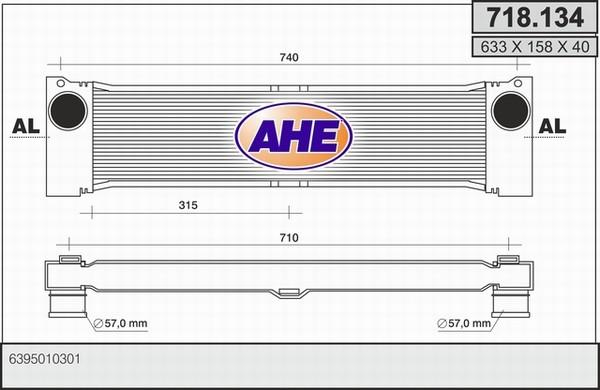 AHE 718.134 - Intercooler autozon.pro