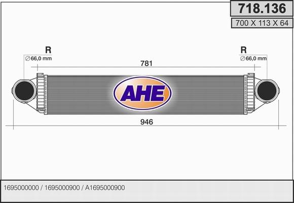 AHE 718.136 - Intercooler autozon.pro