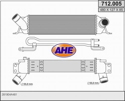 AHE 712.005 - Intercooler autozon.pro