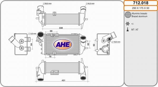 AHE 712.018 - Intercooler autozon.pro