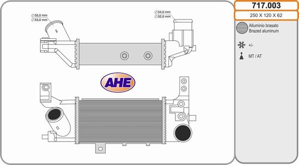 AHE 717.003 - Intercooler autozon.pro