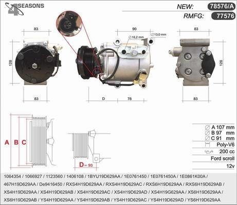 AHE 78576/A - Compressore, Climatizzatore autozon.pro