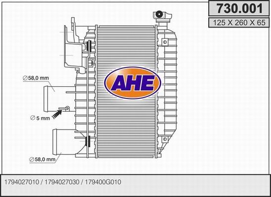 AHE 730.001 - Intercooler autozon.pro