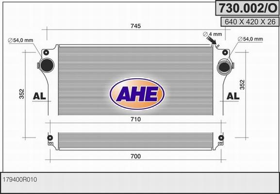 AHE 730.002/O - Intercooler autozon.pro