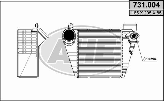 AHE 731.004 - Intercooler autozon.pro