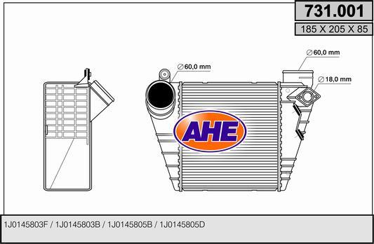 AHE 731.001 - Intercooler autozon.pro