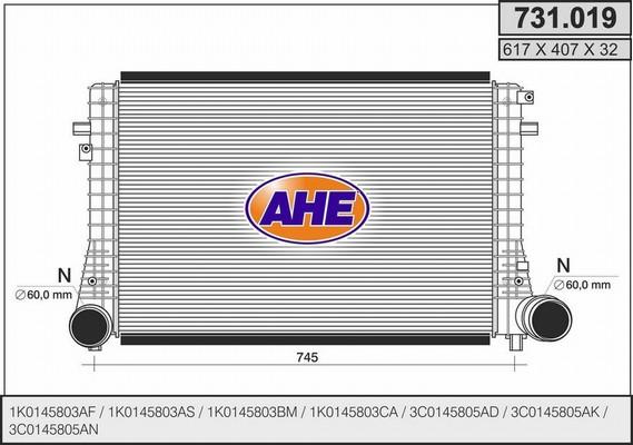 AHE 731.019 - Intercooler autozon.pro