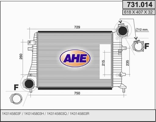 AHE 731.014 - Intercooler autozon.pro