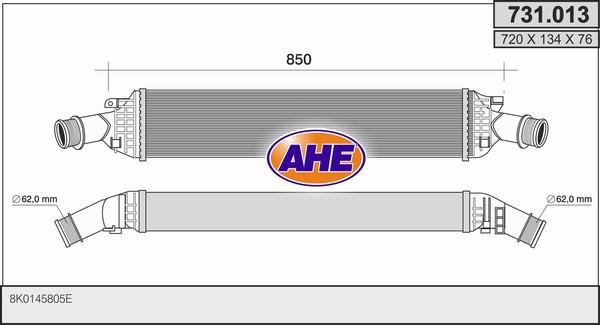 AHE 731.013 - Intercooler autozon.pro