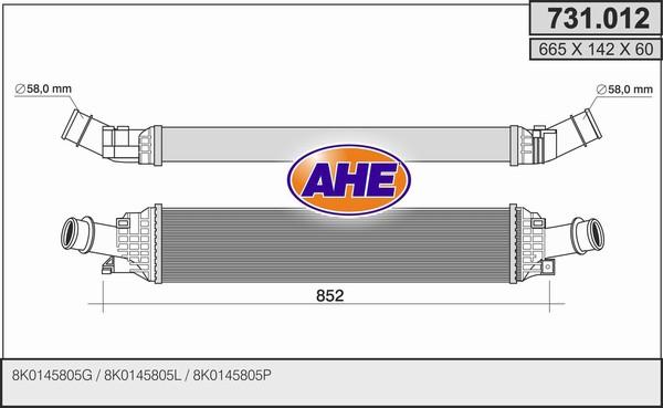 AHE 731.012 - Intercooler autozon.pro