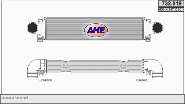 AHE 732.019 - Intercooler autozon.pro