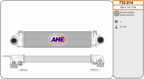 AHE 732.014 - Intercooler autozon.pro