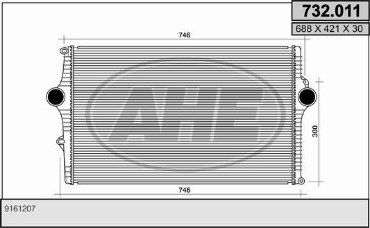 AHE 732.011 - Intercooler autozon.pro