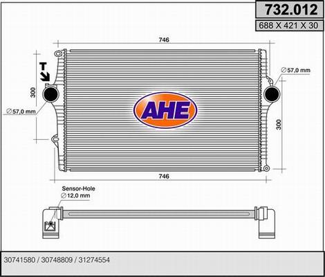 AHE 732.012 - Intercooler autozon.pro