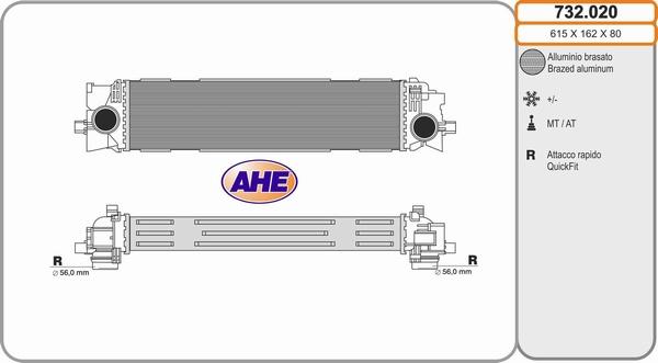 AHE 732.020 - Intercooler autozon.pro