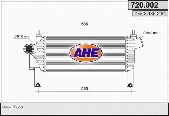 AHE 720.002 - Intercooler autozon.pro