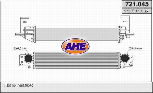 AHE 721.045 - Intercooler autozon.pro