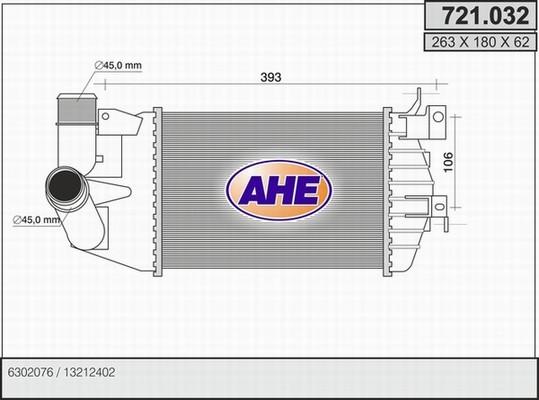 AHE 721.032 - Intercooler autozon.pro