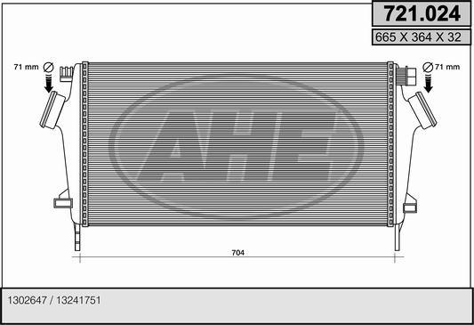 AHE 721.024 - Intercooler autozon.pro