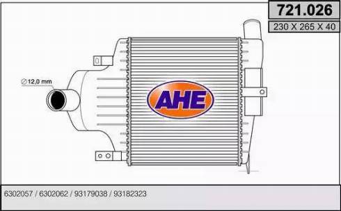 AHE 721.026 - Intercooler autozon.pro