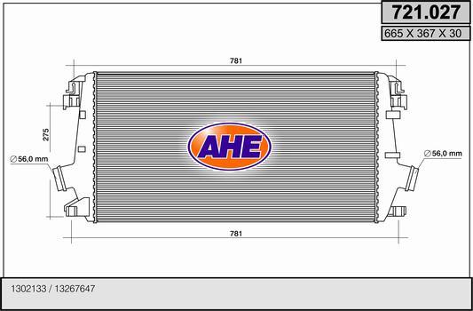 AHE 721.027 - Intercooler autozon.pro