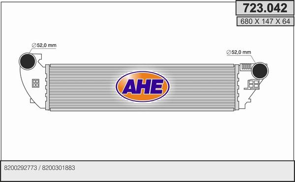 AHE 723.042 - Intercooler autozon.pro