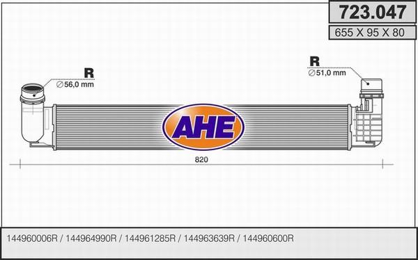 AHE 723.047 - Intercooler autozon.pro