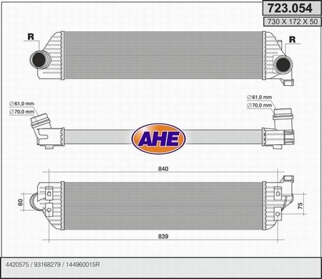 AHE 723.054 - Intercooler autozon.pro