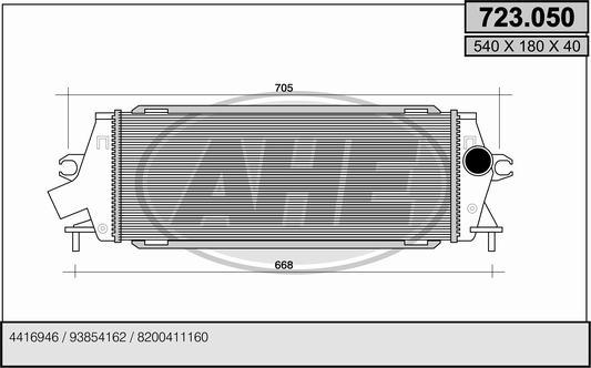 AHE 723.050 - Intercooler autozon.pro