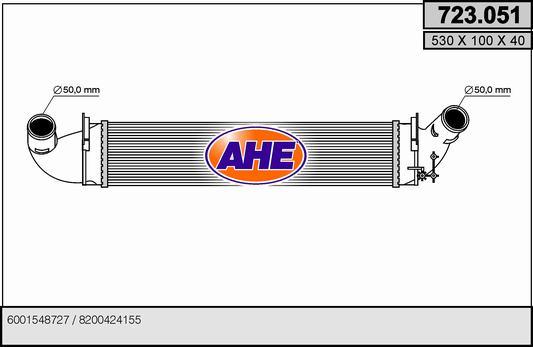 AHE 723.051 - Intercooler autozon.pro