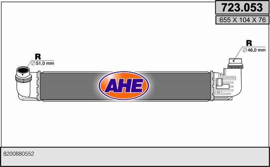 AHE 723.053 - Intercooler autozon.pro