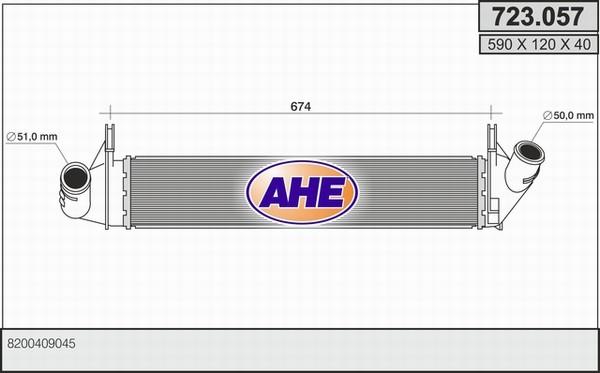 AHE 723.057 - Intercooler autozon.pro