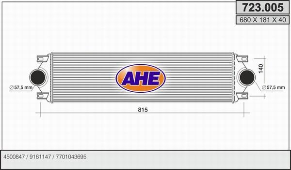 AHE 723.005 - Intercooler autozon.pro