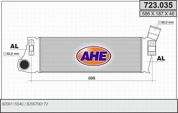 AHE 723.035 - Intercooler autozon.pro