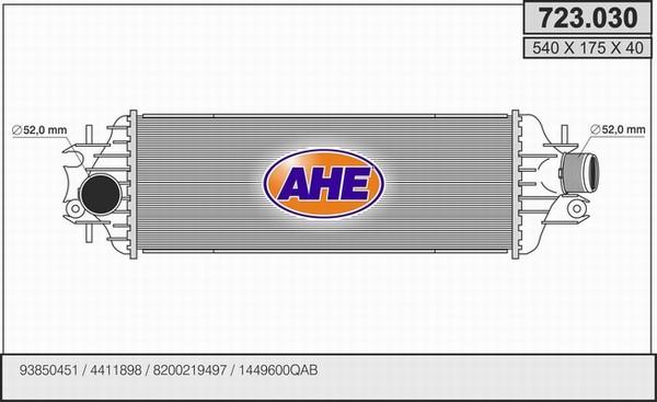 AHE 723.030 - Intercooler autozon.pro