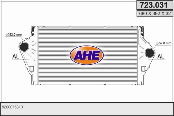 AHE 723.031 - Intercooler autozon.pro