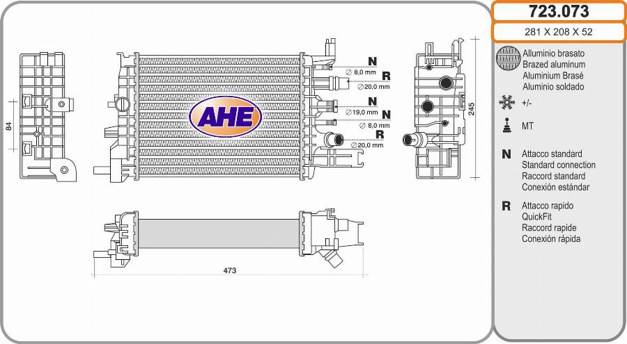 AHE 723.073 - Intercooler autozon.pro