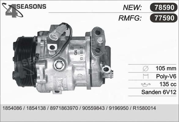 AHE 77590 - Compressore, Climatizzatore autozon.pro