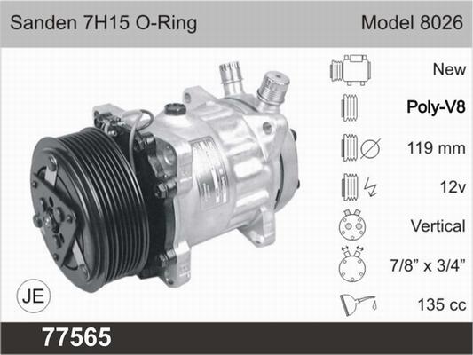 AHE 77565 - Compressore, Climatizzatore autozon.pro