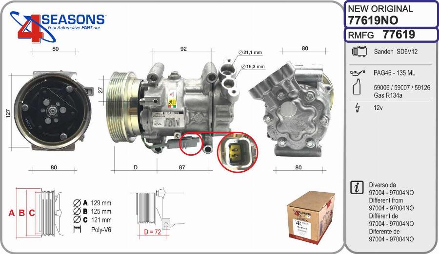 AHE 77619NO - Compressore, Climatizzatore autozon.pro