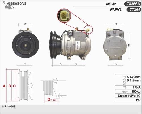 AHE 77366 - Compressore, Climatizzatore autozon.pro