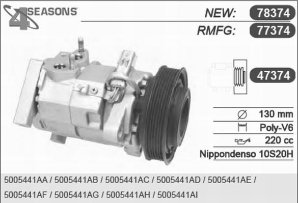 AHE 77374 - Compressore, Climatizzatore autozon.pro