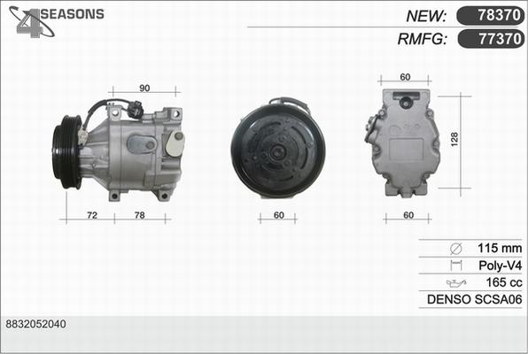 AHE 77370 - Compressore, Climatizzatore autozon.pro