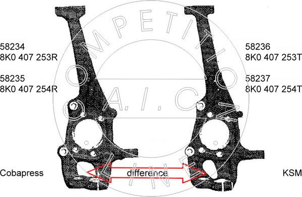 AIC 58235 - Fuso a snodo, Sospensione ruota autozon.pro