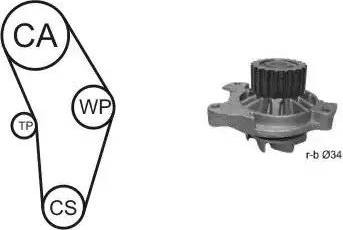 Airtex WPK-9274R02 - Pompa acqua + Kit cinghie dentate autozon.pro