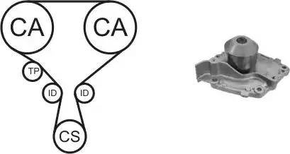 Airtex WPK-166804 - Pompa acqua + Kit cinghie dentate autozon.pro