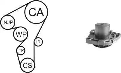 Airtex WPK-170201 - Pompa acqua + Kit cinghie dentate autozon.pro